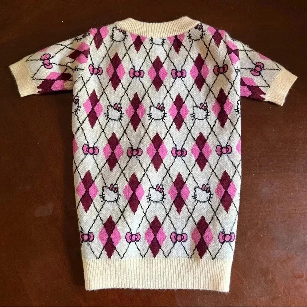 NEW SANRIO X FOREVER 21 Hello Kitty & Friends Argyle Pet Sweater M/L